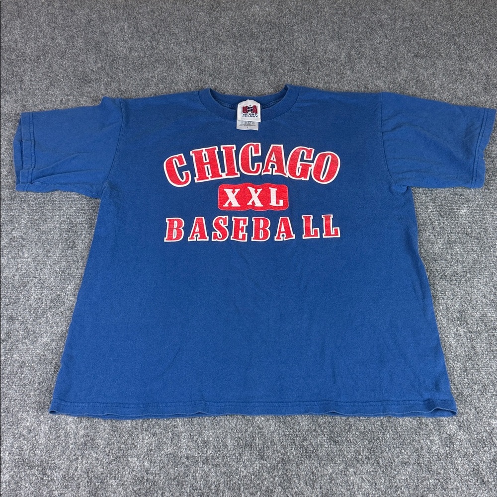 blue chicago baseball tshirt